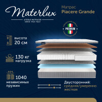 Матрас Materlux Piacere Grande 160х190 серии Esclusivo