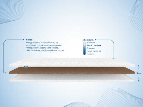 Матрас Dimax Кокос 3 см серии Топпер